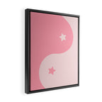 Pinkie Yin Yang Stars Framed Canvas Print Gallery Image 2