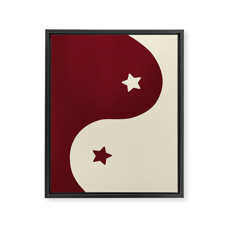 Smoke Cherry Yin Yang Stars Framed Canvas Print Gallery Image 8