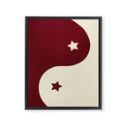 Smoke Cherry Yin Yang Stars Framed Canvas Print Gallery Image 8