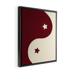 Smoke Cherry Yin Yang Stars Framed Canvas Print Gallery Image 2