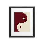 Smoke Cherry Yin Yang Stars Framed Art Print Gallery Image 6