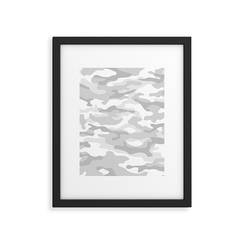 Snow Camo Framed Art Print Gallery Image 6