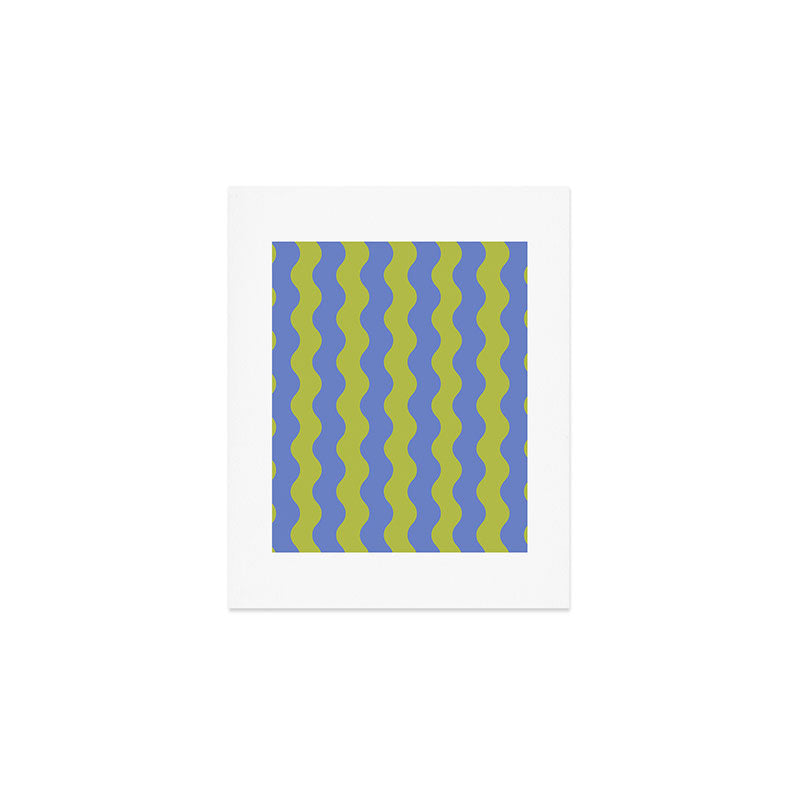 Striped Waves Retro Surf Art Print Gallery Image 1