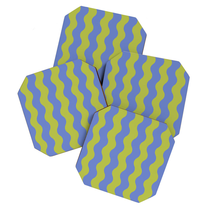 Striped Waves Retro Surf Coaster Gallery Image 1