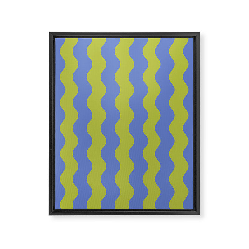 Striped Waves Retro Surf Framed Canvas Print Gallery Image 6