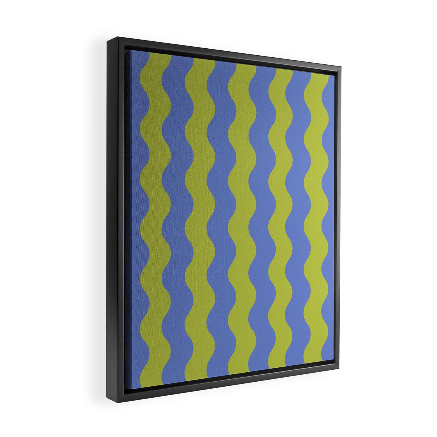Striped Waves Retro Surf Framed Canvas Print Gallery Image 2