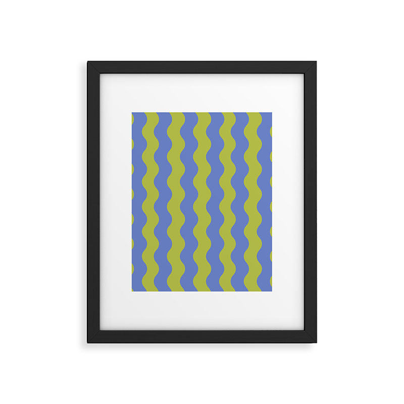 Striped Waves Retro Surf Framed Art Print Gallery Image 5