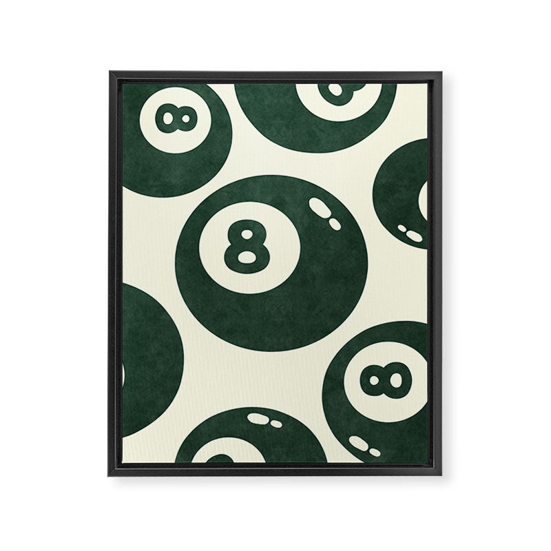 The 8 Ball Clubhouse Old Money Green Framed Canvas Print Gallery Image 6