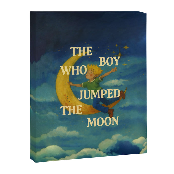 The Boy Who Jumped the Moon Canvas Print Gallery Image 1