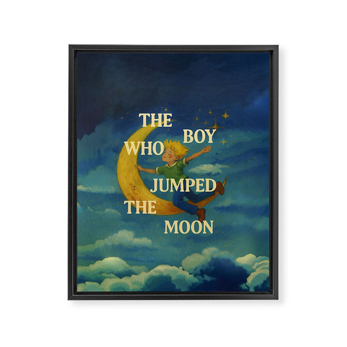 The Boy Who Jumped the Moon Framed Canvas Print Gallery Image 1