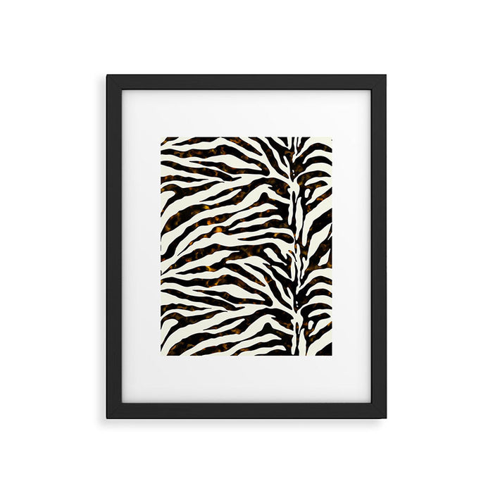 Tortoiseshell Zebra Framed Art Print Gallery Image 1