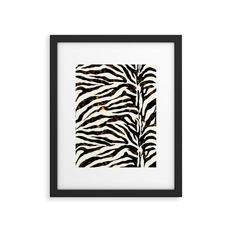 Tortoiseshell Zebra Framed Art Print Gallery Image 6