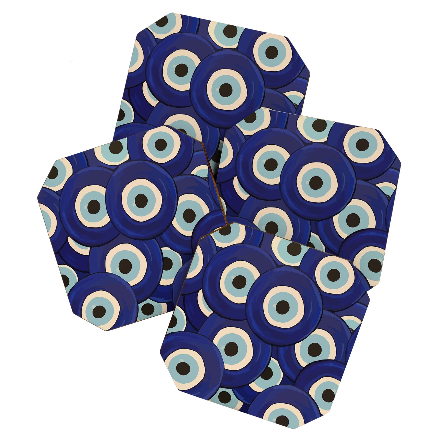 Watercolor Evil Eye Coaster Gallery Image 1