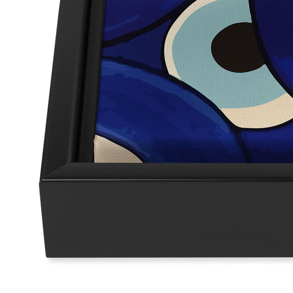 Watercolor Evil Eye Framed Canvas Print Gallery Image 3