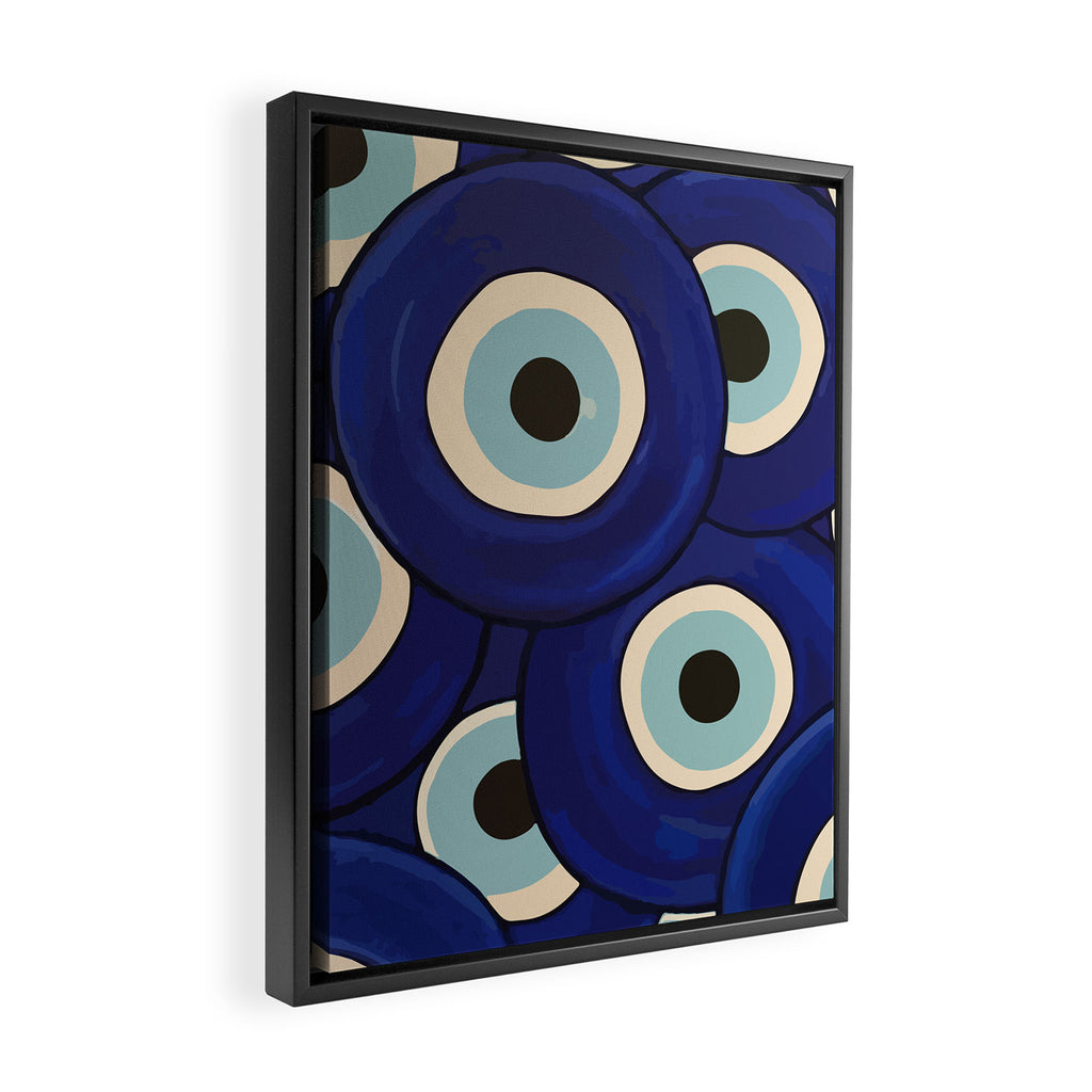 Watercolor Evil Eye Framed Canvas Print Gallery Image 2
