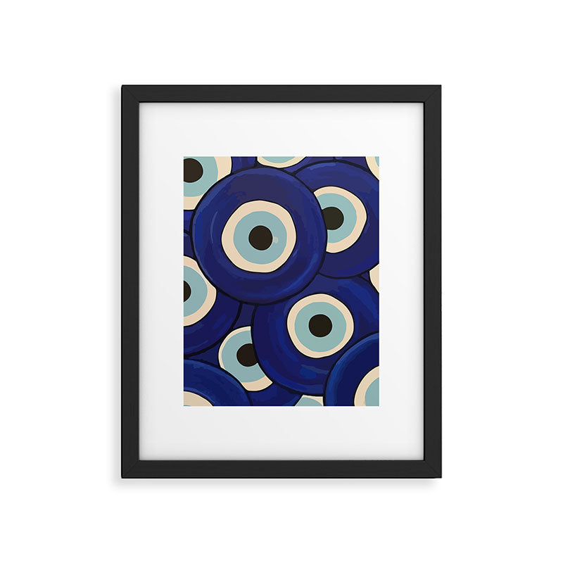 Watercolor Evil Eye Framed Art Print Gallery Image 6