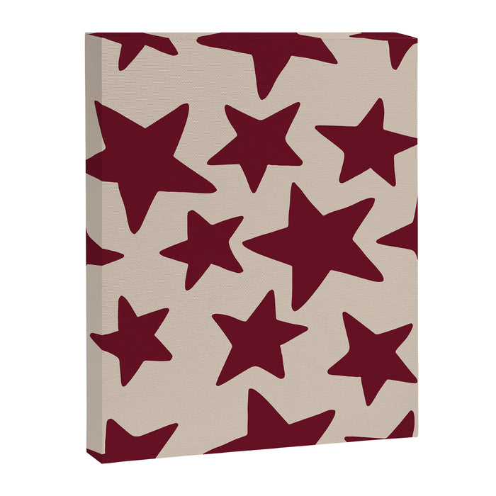 Wine Wonky Stars Canvas Print Gallery Image 1