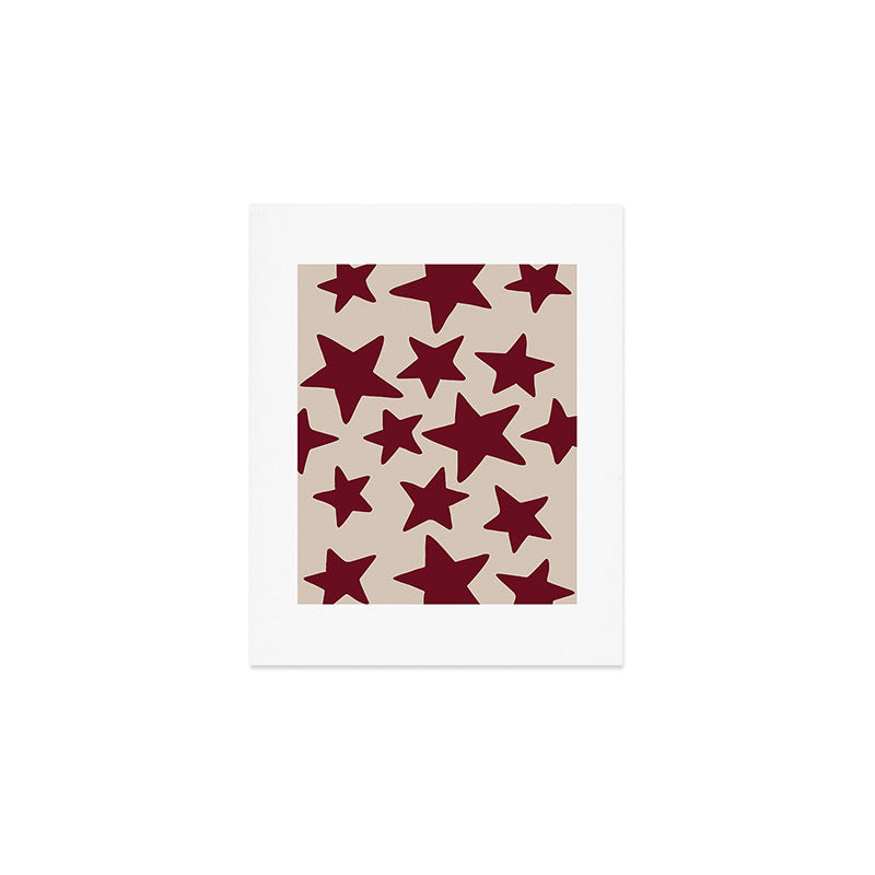 Wine Wonky Stars Art Print Gallery Image 1