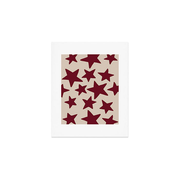 Wine Wonky Stars Art Print Gallery Image 1
