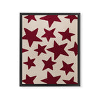 Wine Wonky Stars Framed Canvas Print Gallery Image 6