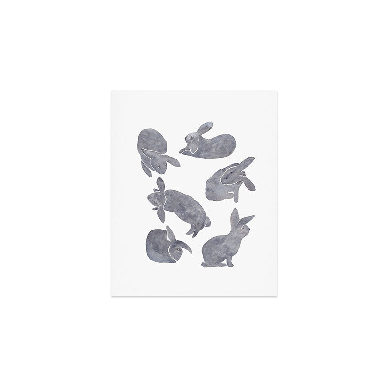Bunny Poses Art Print Gallery Image 1