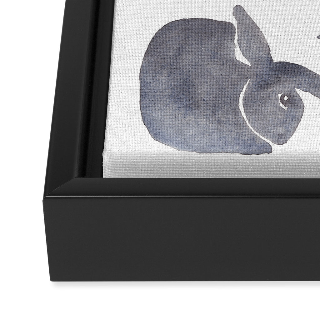 Bunny Poses Framed Canvas Print Gallery Image 3