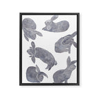 Bunny Poses Framed Canvas Print Gallery Image 8