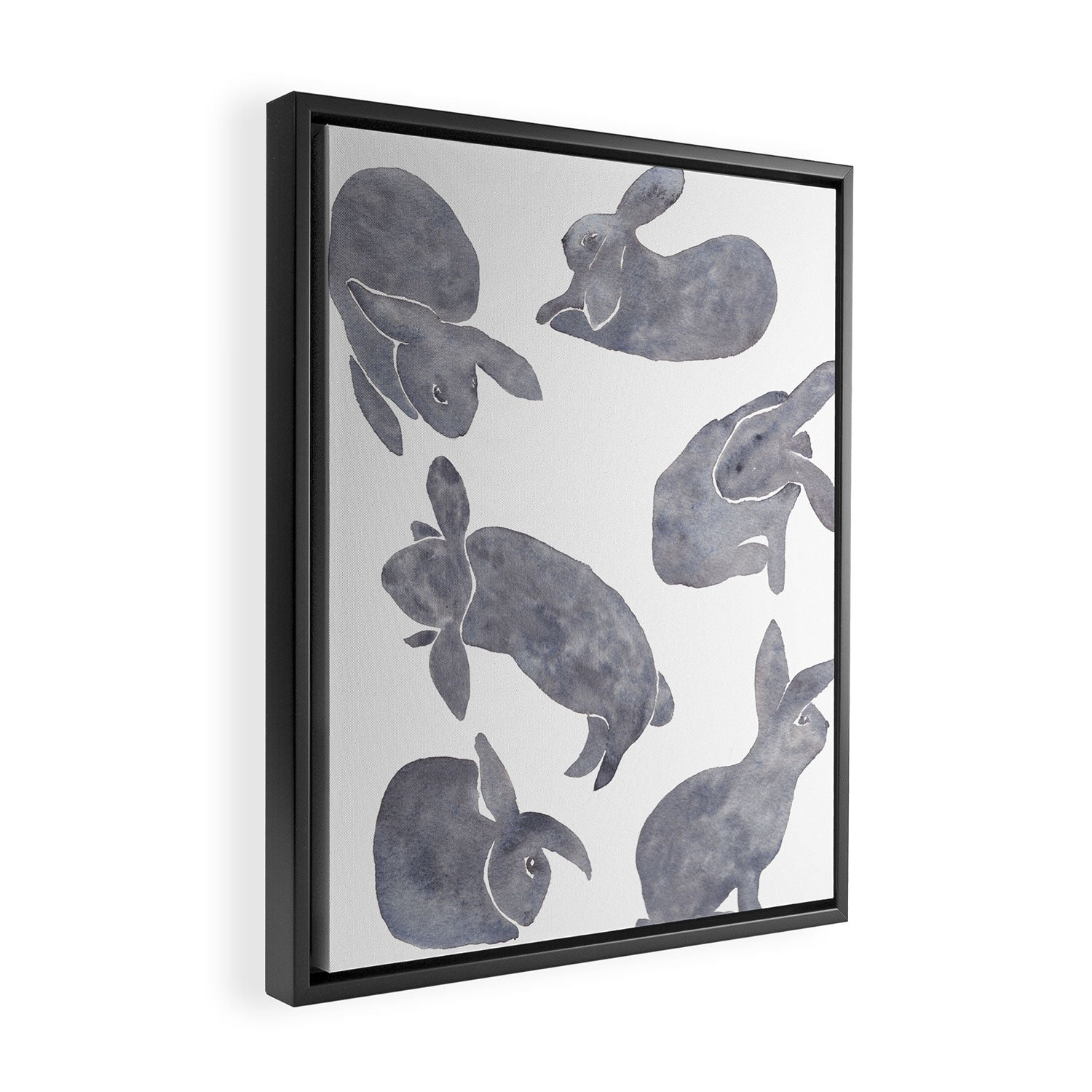 Bunny Poses Framed Canvas Print Gallery Image 2
