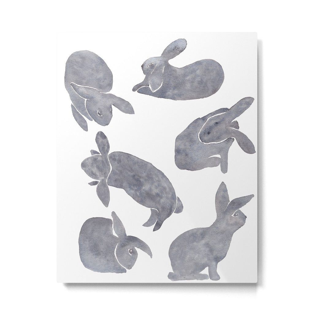 Bunny Poses Metal Print Gallery Image 1
