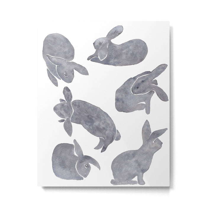 Bunny Poses Metal Print Gallery Image 1