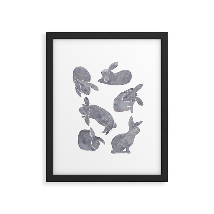 Bunny Poses Framed Art Print Gallery Image 1