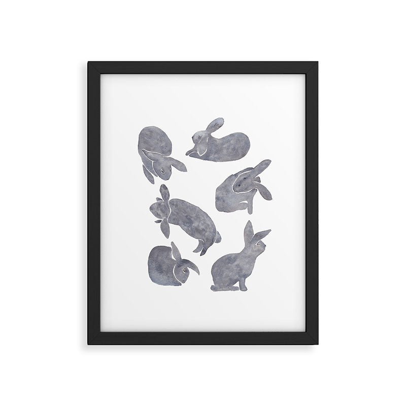 Bunny Poses Framed Art Print Gallery Image 6