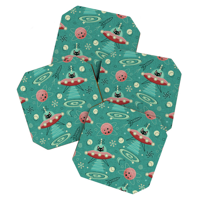 Atomic Cats in Space - ©studioxtine Coaster Gallery Image 1