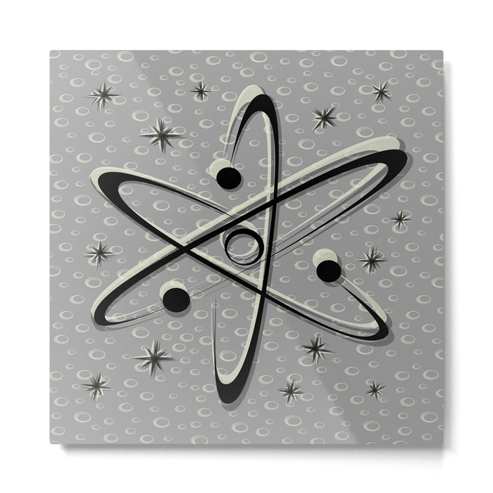 Atomic Love - Lunar Grey Metal Print Gallery Image 1