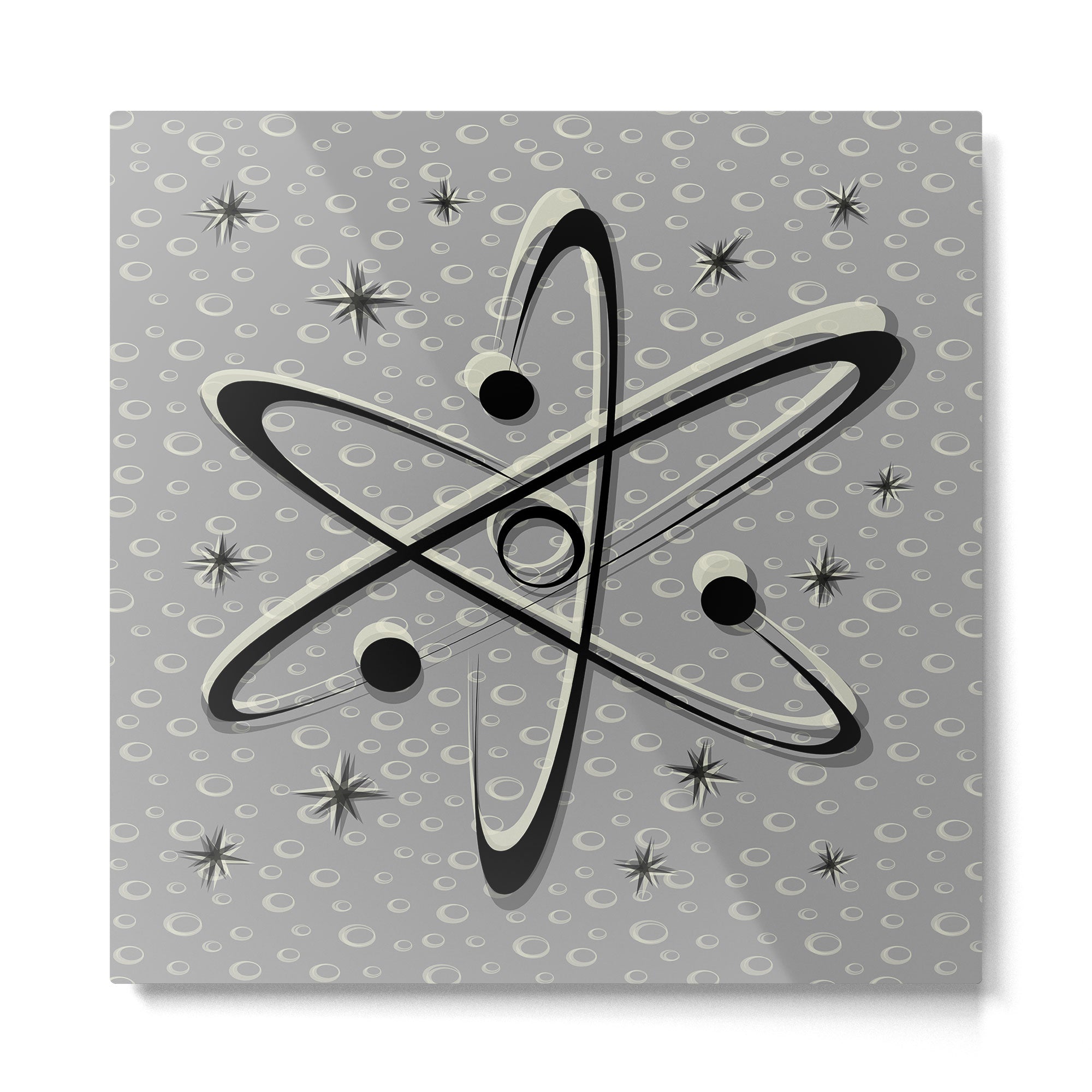Atomic Love - Lunar Grey Metal Print Gallery Image 2