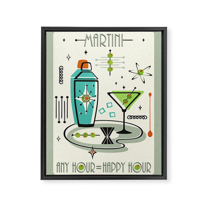 Atomic Martini ©studioxtine Framed Canvas Print Gallery Image 1