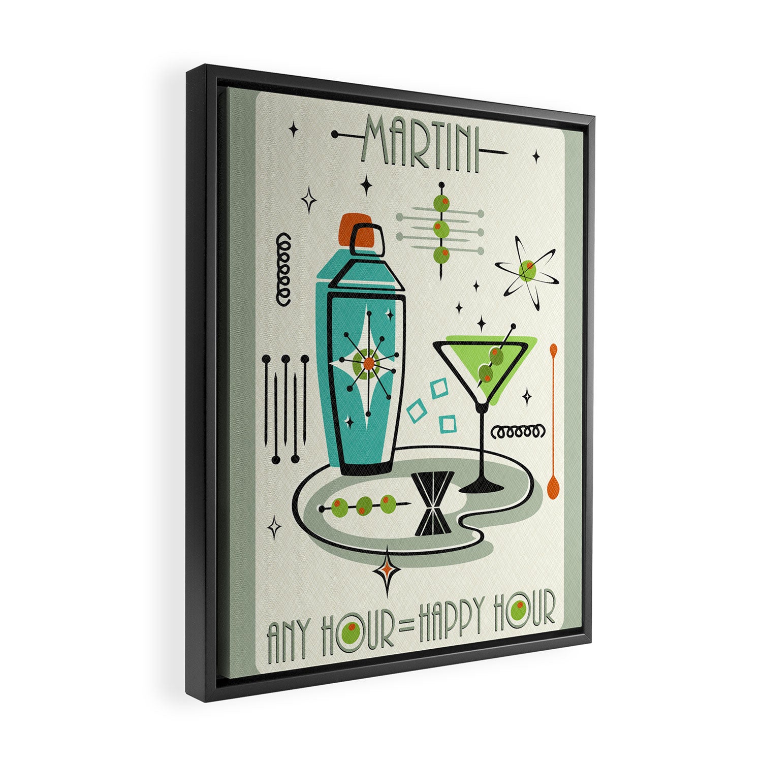 Atomic Martini ©studioxtine Framed Canvas Print Gallery Image 2