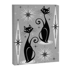 Mid Century Meow Atomic Cats on Cool Gray ©studioxtine Canvas Print Gallery Image 8