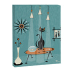 Mid Century Mishchief/ Cat Red Handed I Canvas Print Gallery Image 8