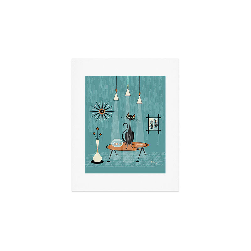 Mid Century Mishchief/ Cat Red Handed I Art Print Gallery Image 1