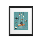 Mid Century Mishchief/ Cat Red Handed I Framed Art Print Gallery Image 6