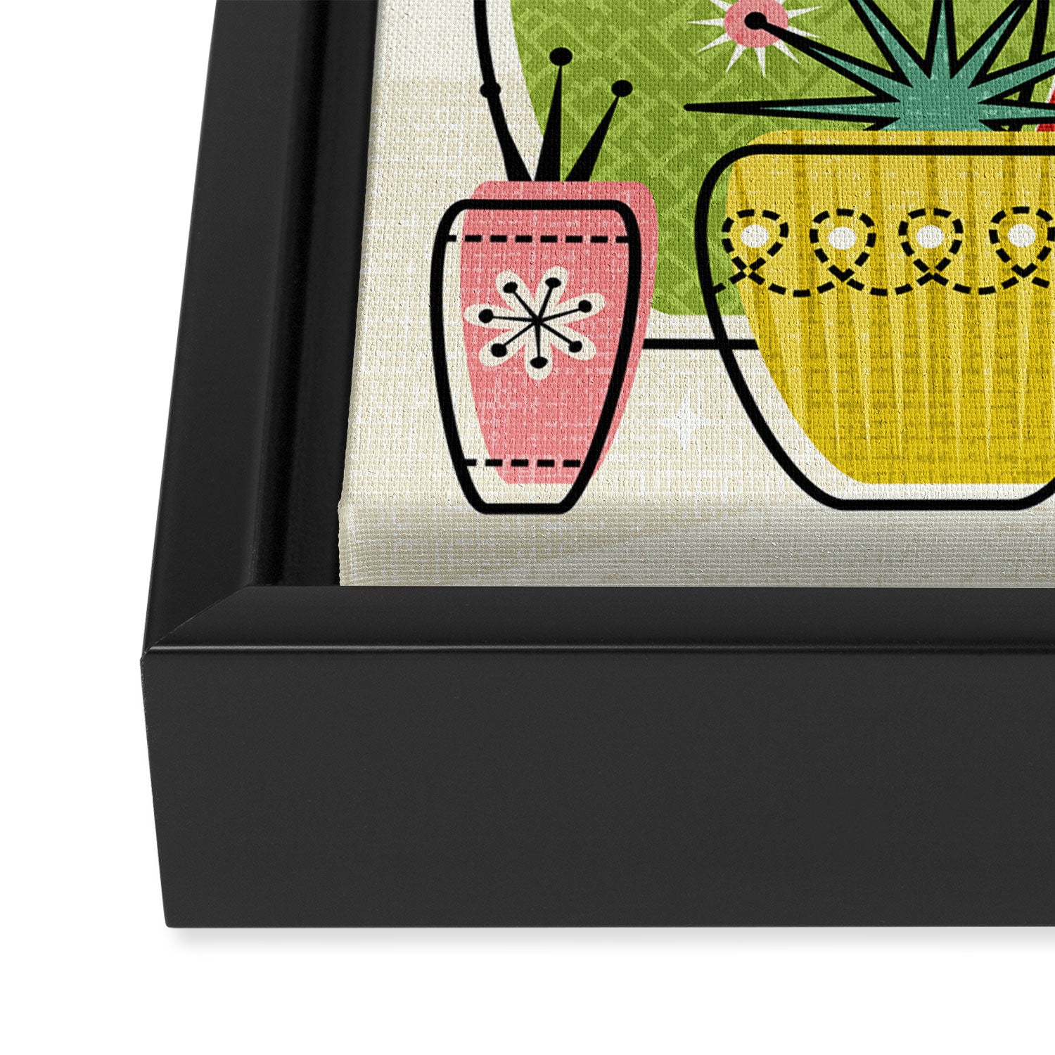 Plants, Pots, and a Pussycat ©studioxtine Framed Canvas Print Gallery Image 3