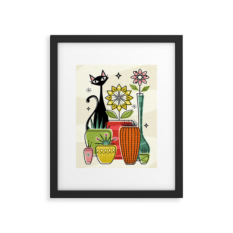 Plants, Pots, and a Pussycat ©studioxtine Framed Art Print Gallery Image 6