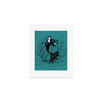 Vampire Mermaid on Aqua Art Print Gallery Image 1