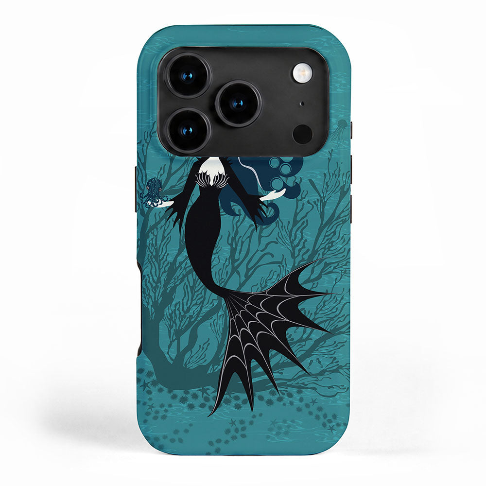 Vampire Mermaid on Aqua iPhone Case Gallery Image 1