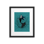 Vampire Mermaid on Aqua Framed Art Print Gallery Image 6