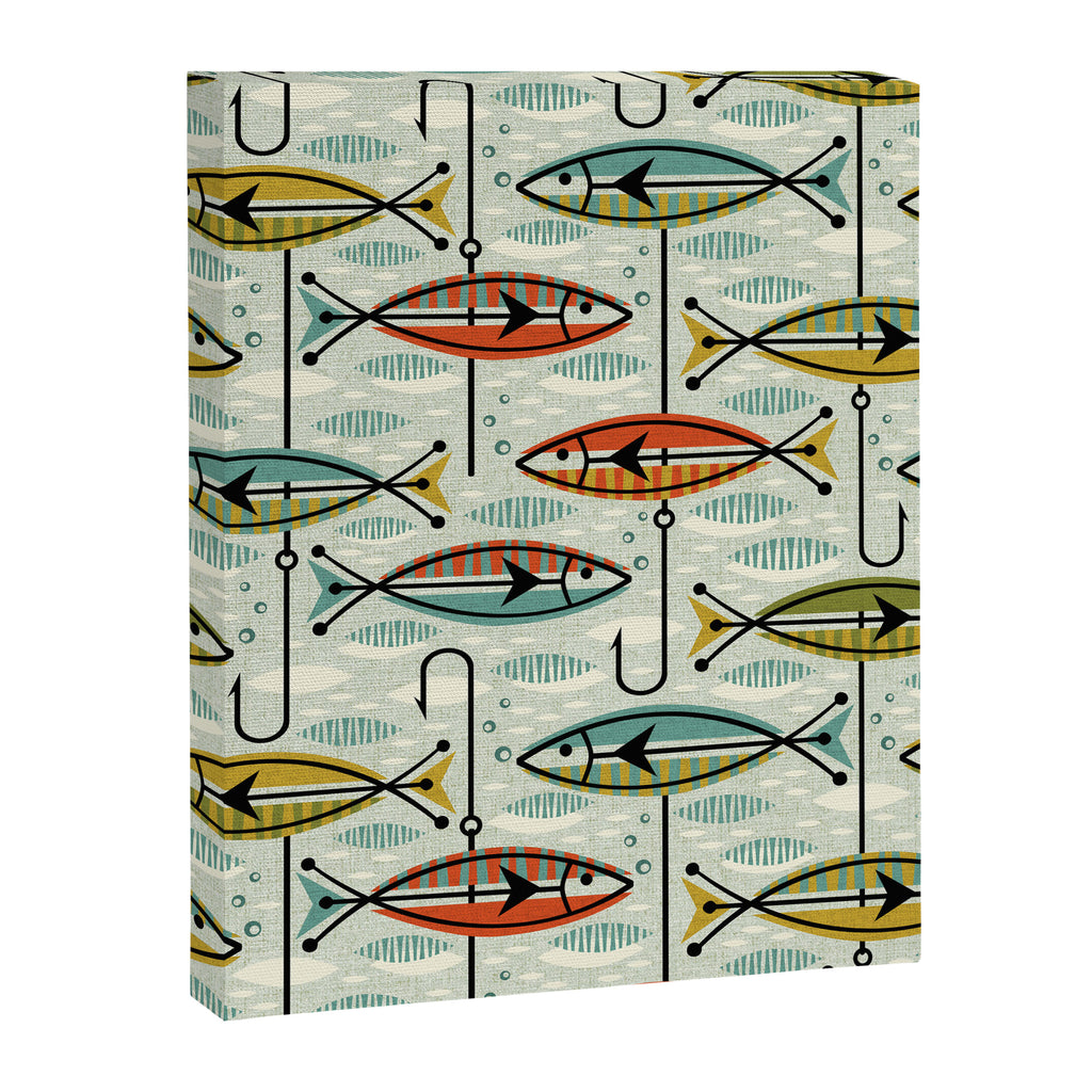 Vintage Color Block Fish Canvas Print Gallery Image 8