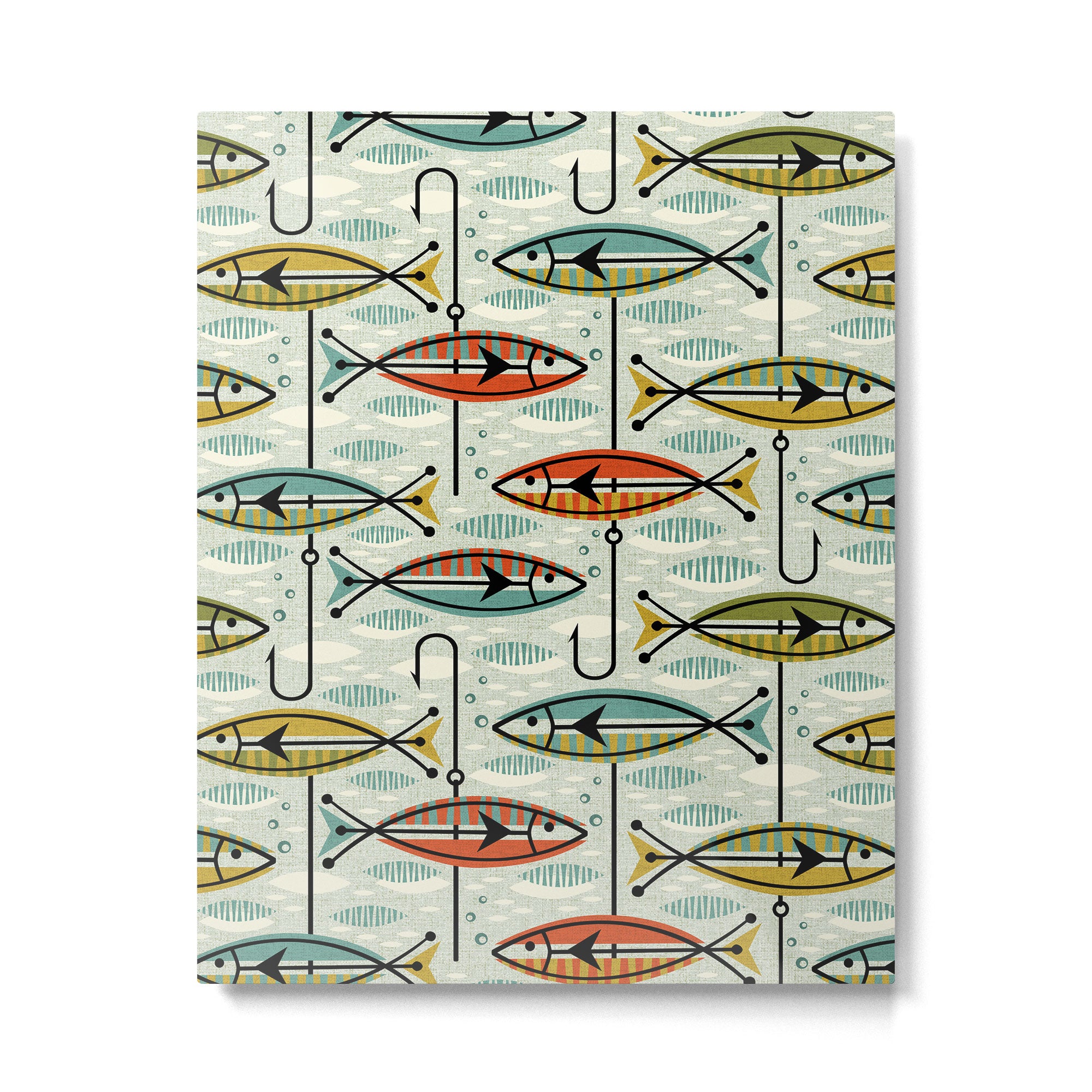 Vintage Color Block Fish Metal Print Gallery Image 6