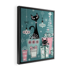 Vintage Kitty Christmas II sxs6- ©studioxtine Framed Canvas Print Gallery Image 2