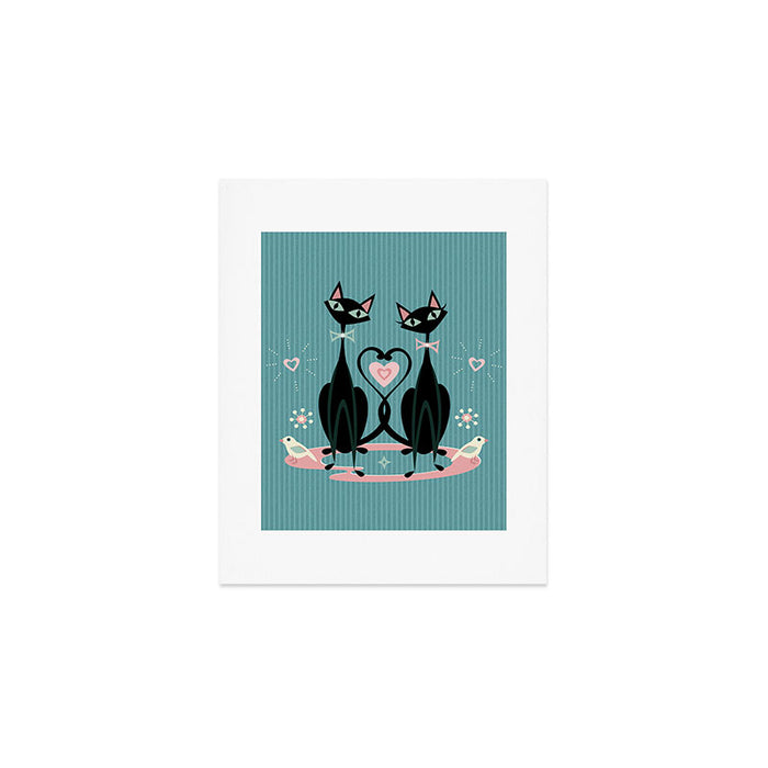 Vintage Kitty Love ©studioxtine Art Print Gallery Image 1